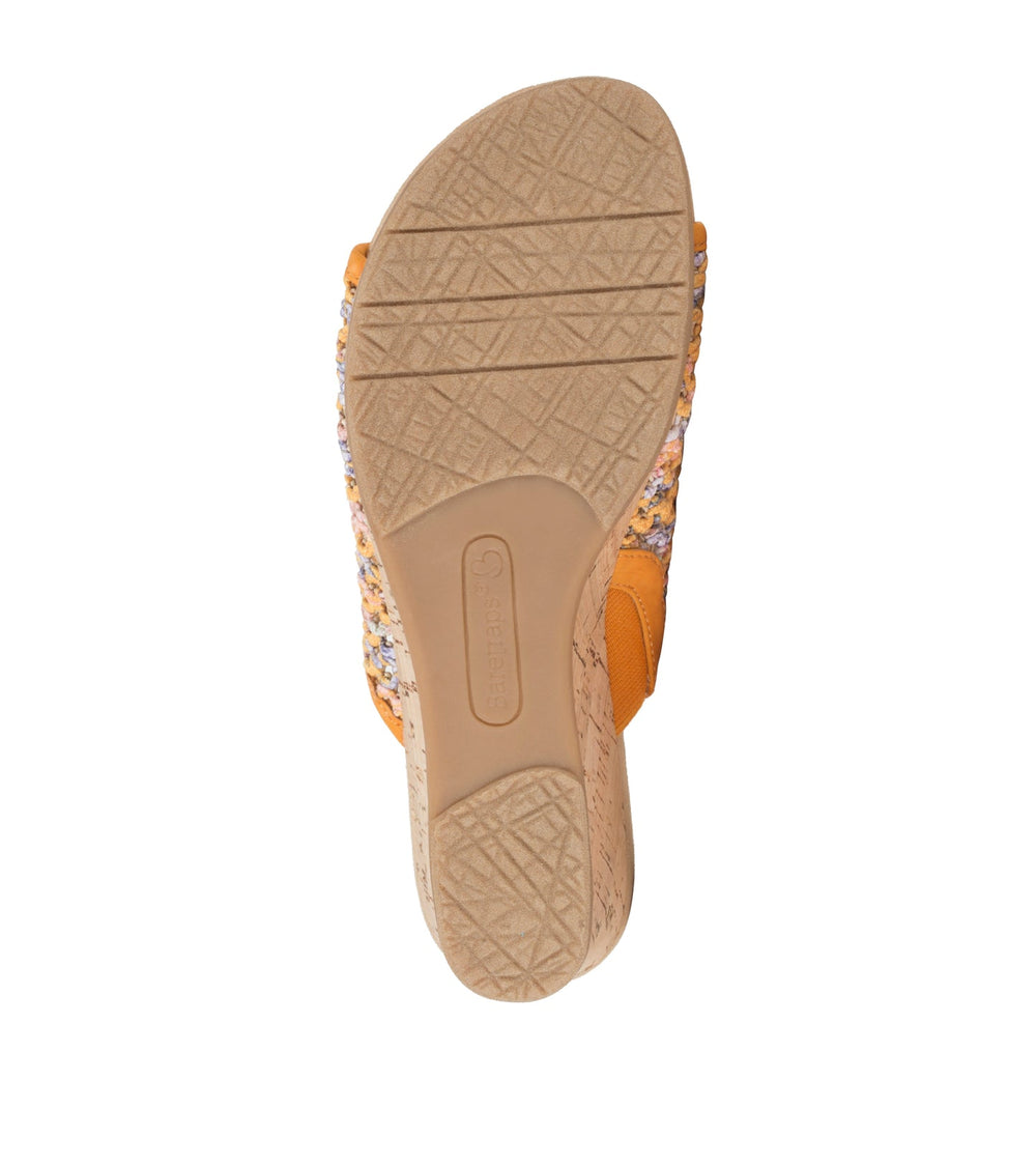 Flossey Wedge Slide Sandal Sun Multi Floral - Women