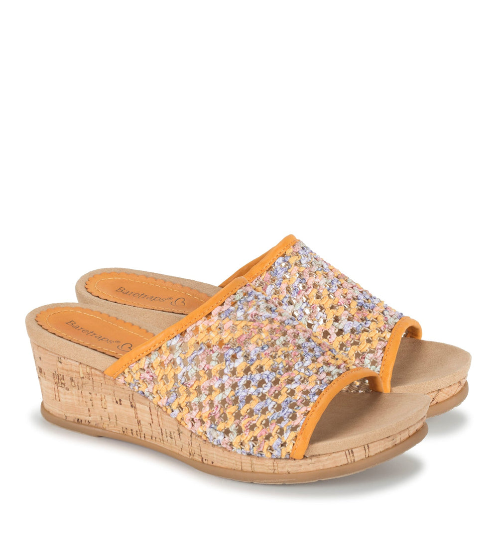 Flossey Wedge Slide Sandal Sun Multi Floral - Women