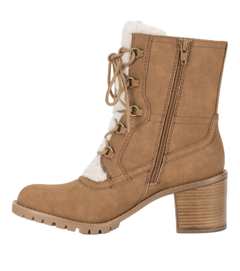 Hadlee Lace Up Bootie Cognac - Women