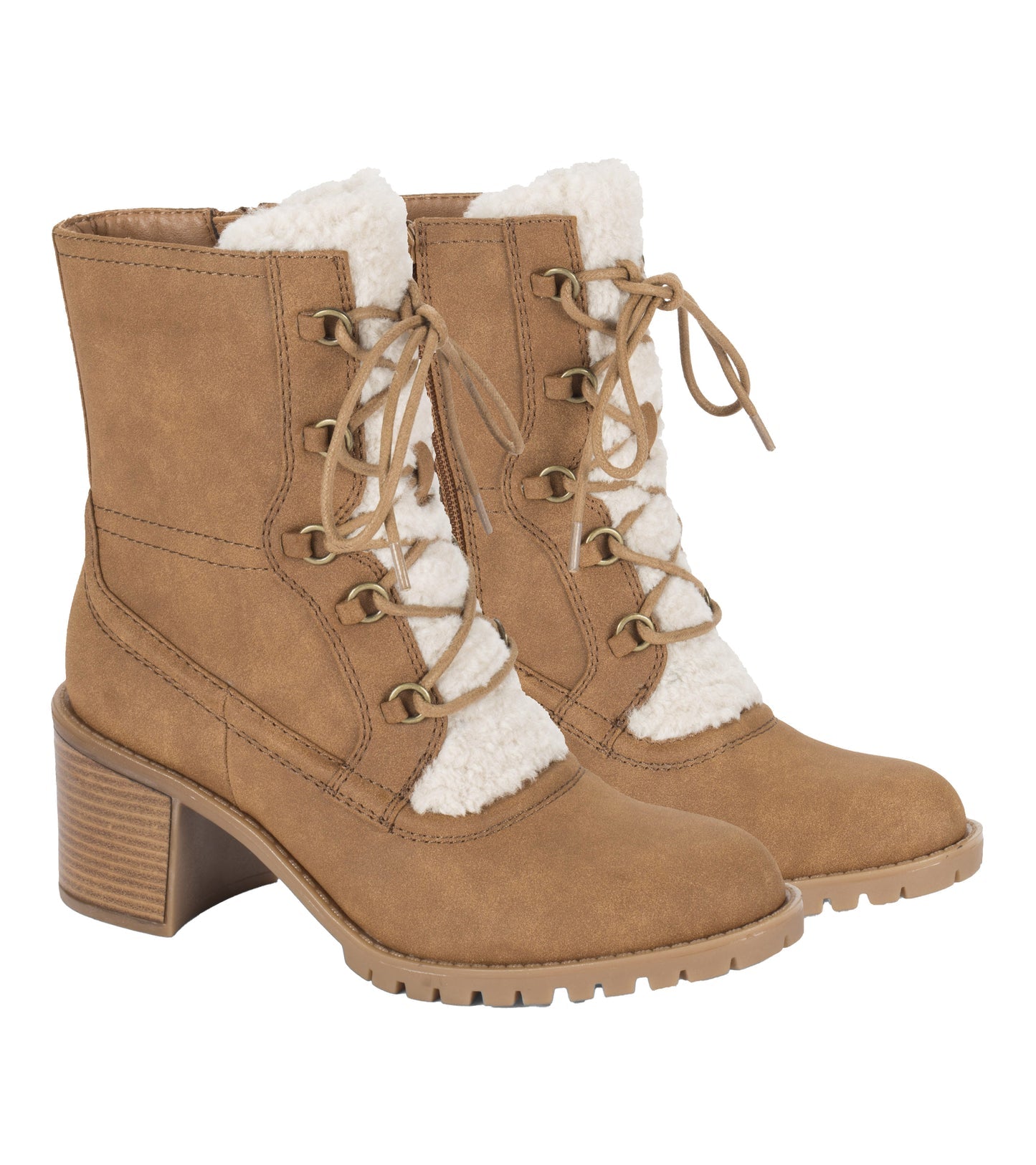 Hadlee Lace Up Bootie Cognac - Women