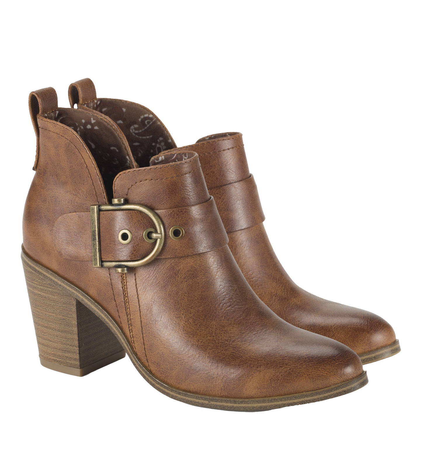Karina Block Heel Ankle Bootie Brown - Women