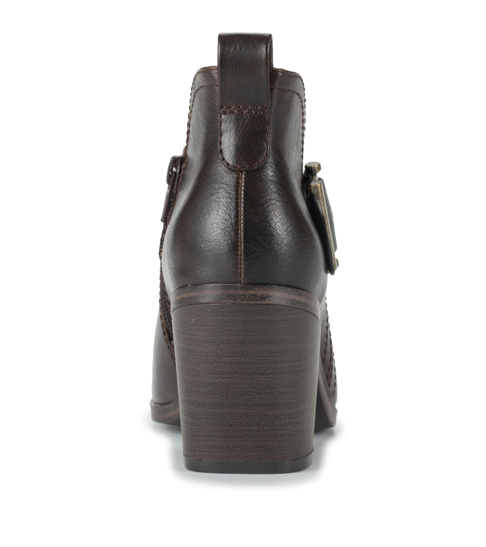 Karina Block Heel Ankle Bootie Dark Brown - Women