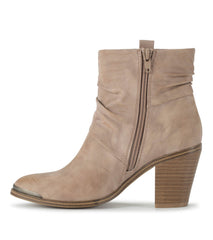 Katherine Block Heel Bootie Light Mushroom - Women