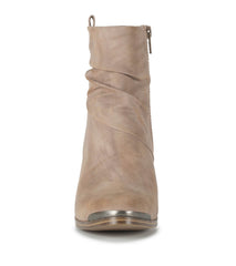 Katherine Block Heel Bootie Light Mushroom - Women