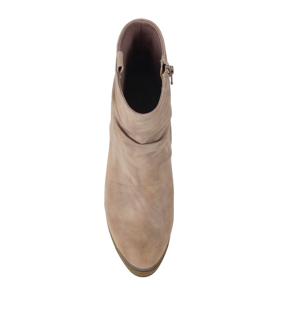 Katherine Block Heel Bootie Light Mushroom - Women