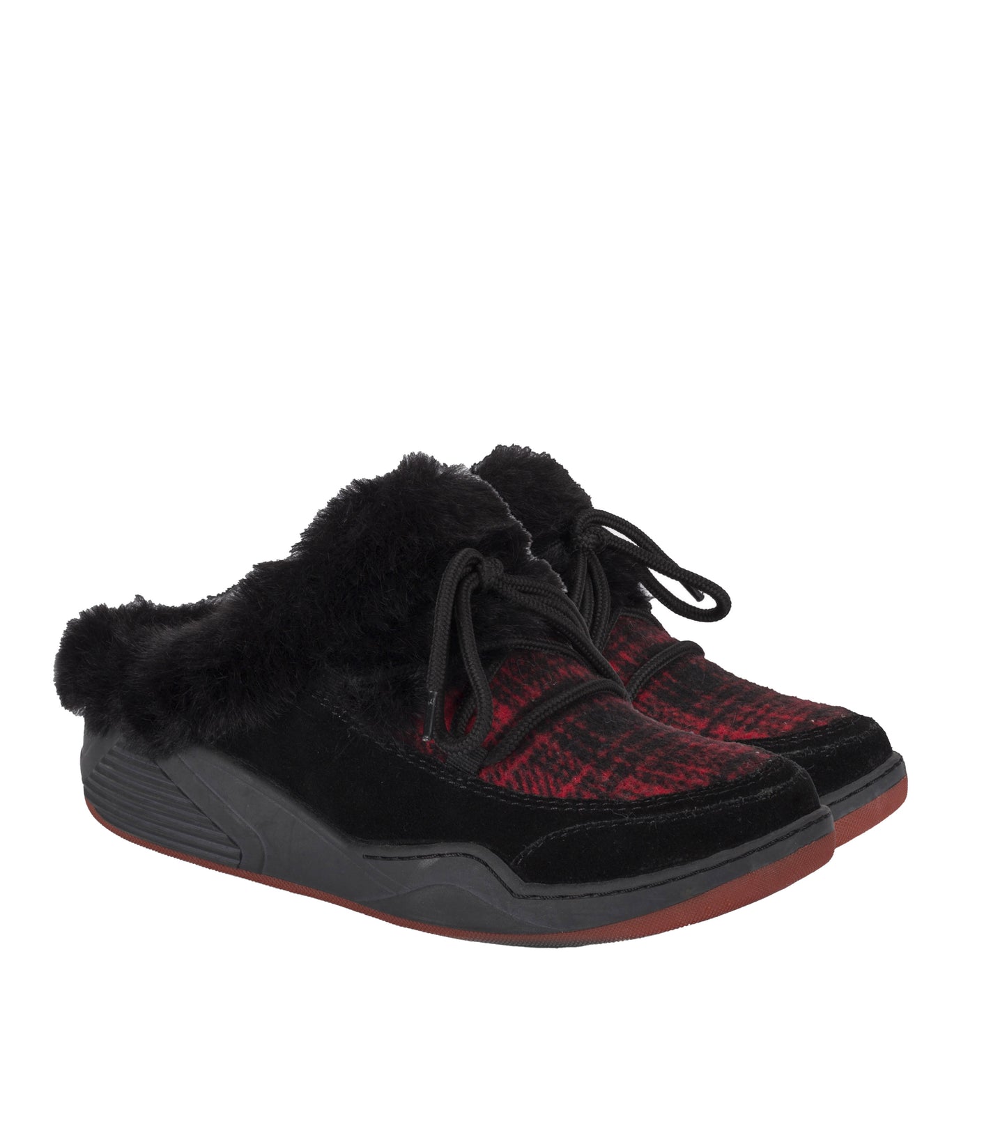 Landon Clog Slipper Black/Red - Women