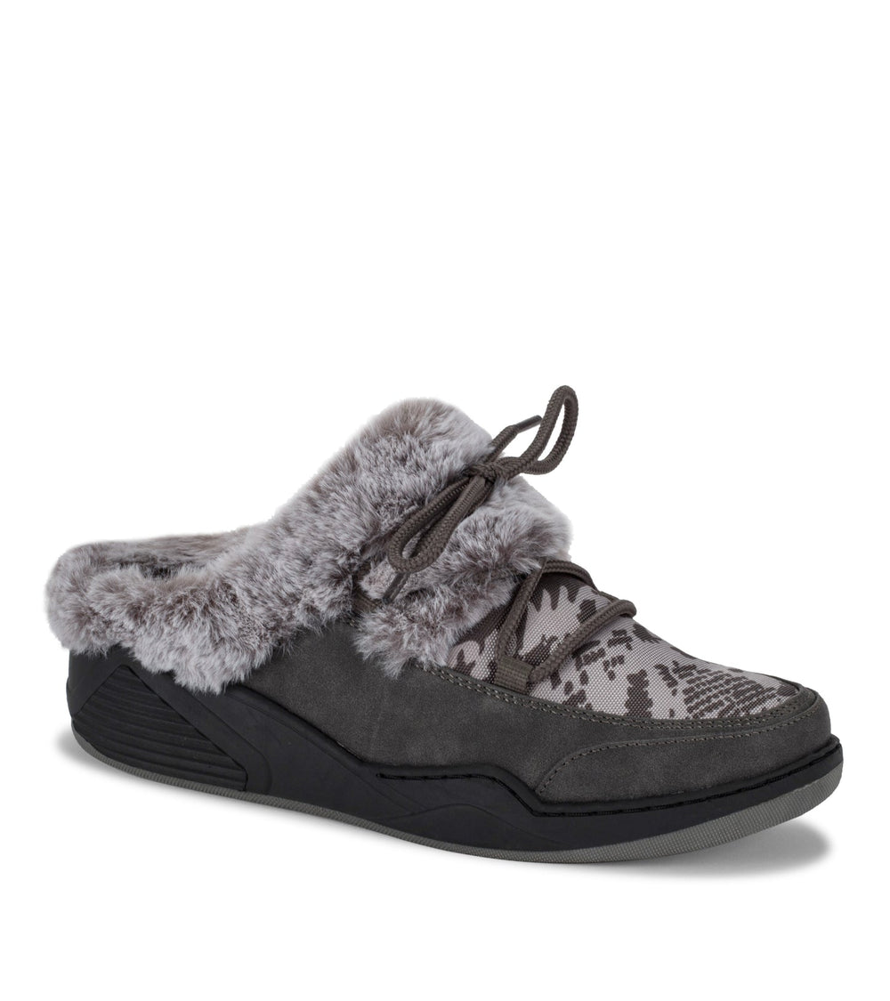 Landon Clog Slipper Dark Grey Zebra - Women
