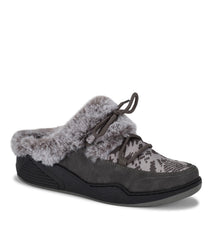 Landon Clog Slipper Dark Grey Zebra - Women