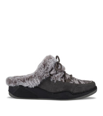 Landon Clog Slipper Dark Grey Zebra - Women