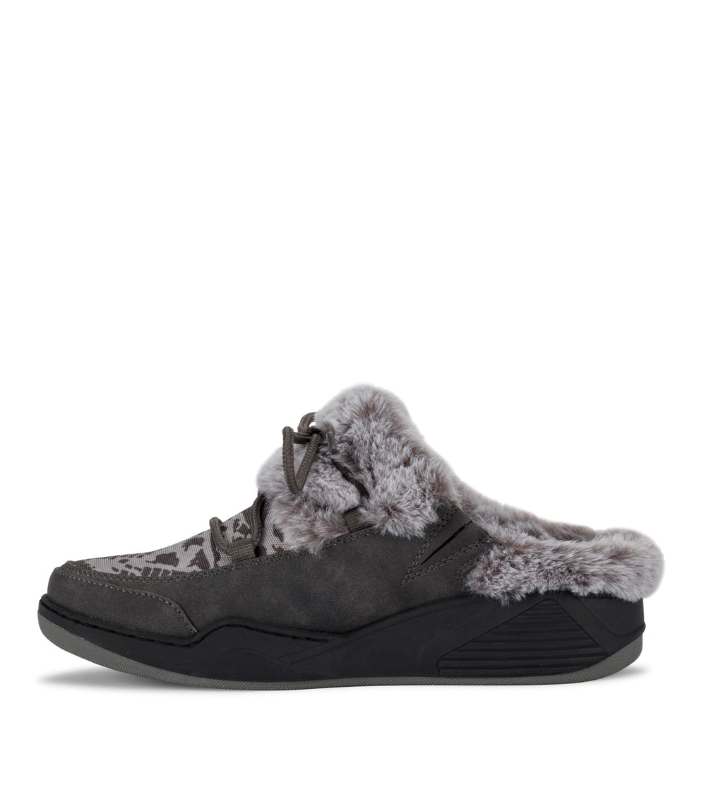 Landon Clog Slipper Dark Grey Zebra - Women