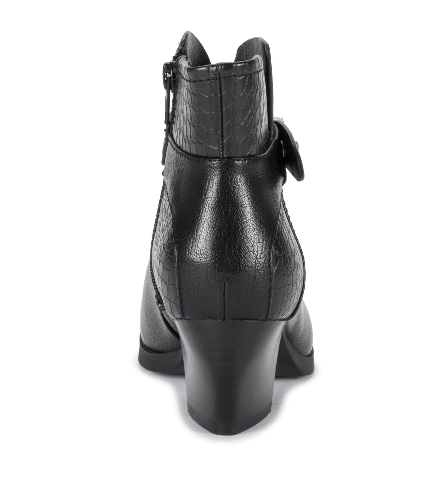 Lane Block Heel Bootie Black Croco - Women