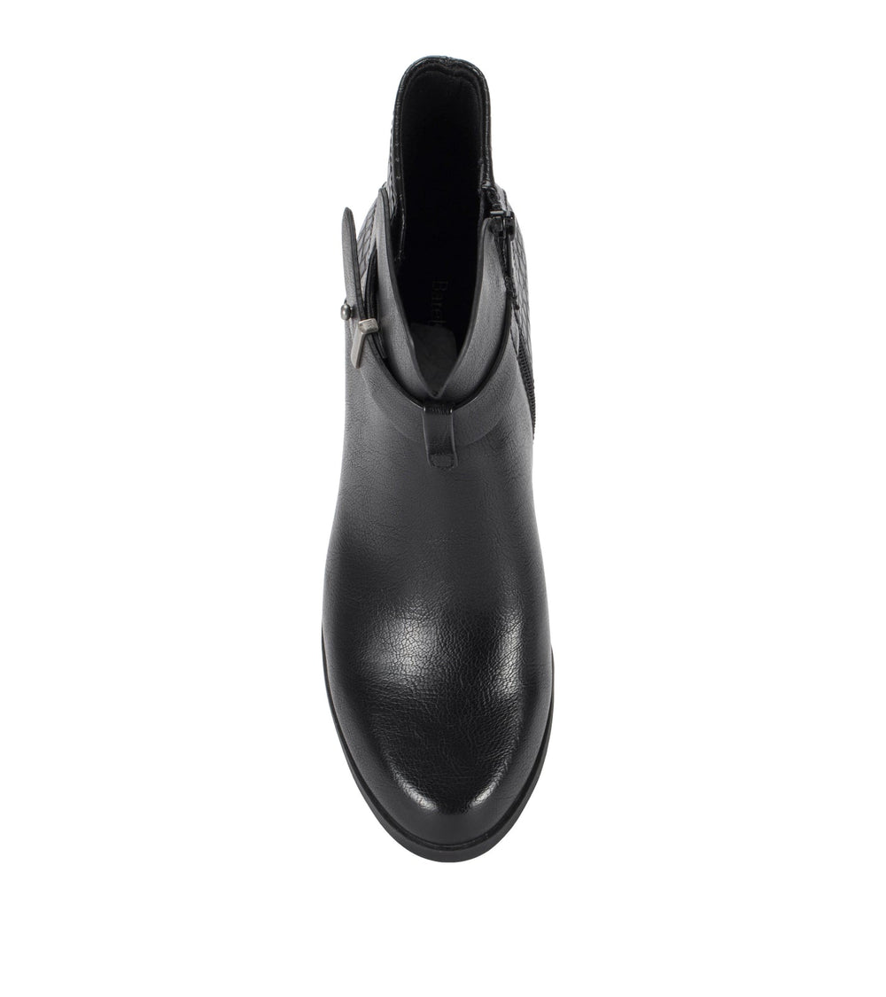 Lane Block Heel Bootie Black Croco - Women
