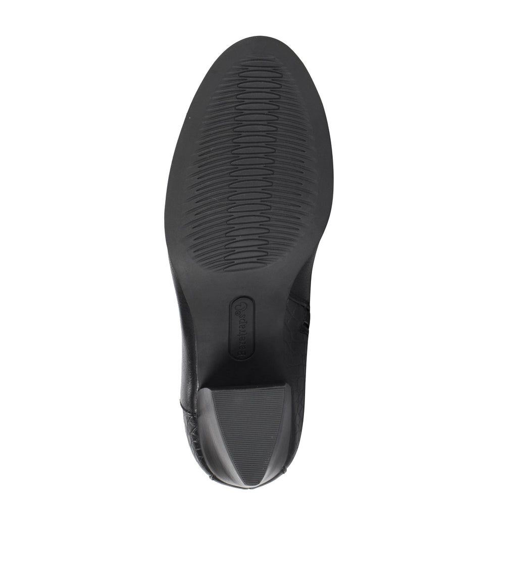 Lane Block Heel Bootie Black Croco - Women