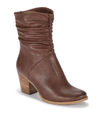 Leslie Block Heel Slouch Boot Brush Brown - Women
