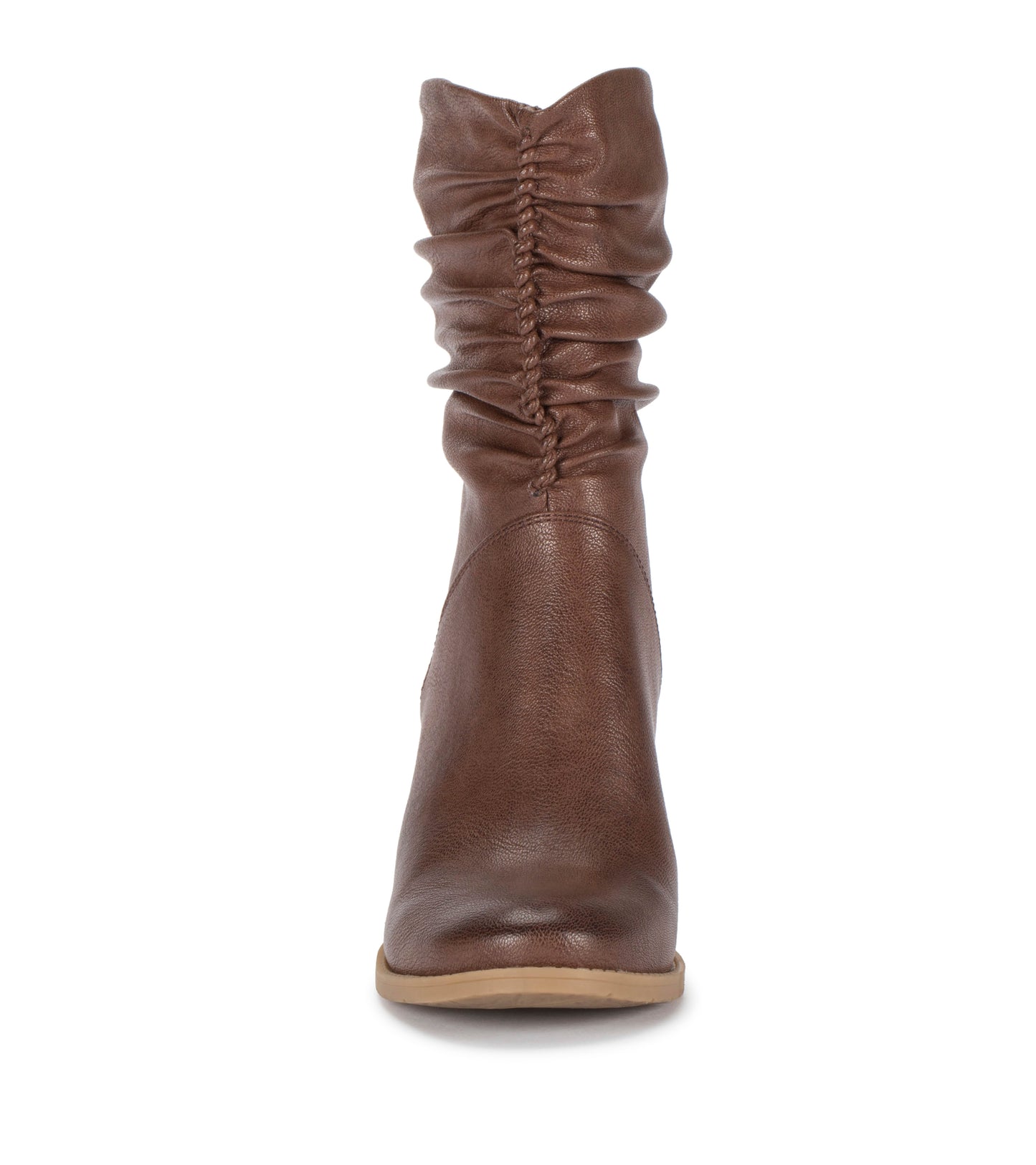Leslie Block Heel Slouch Boot Brush Brown - Women