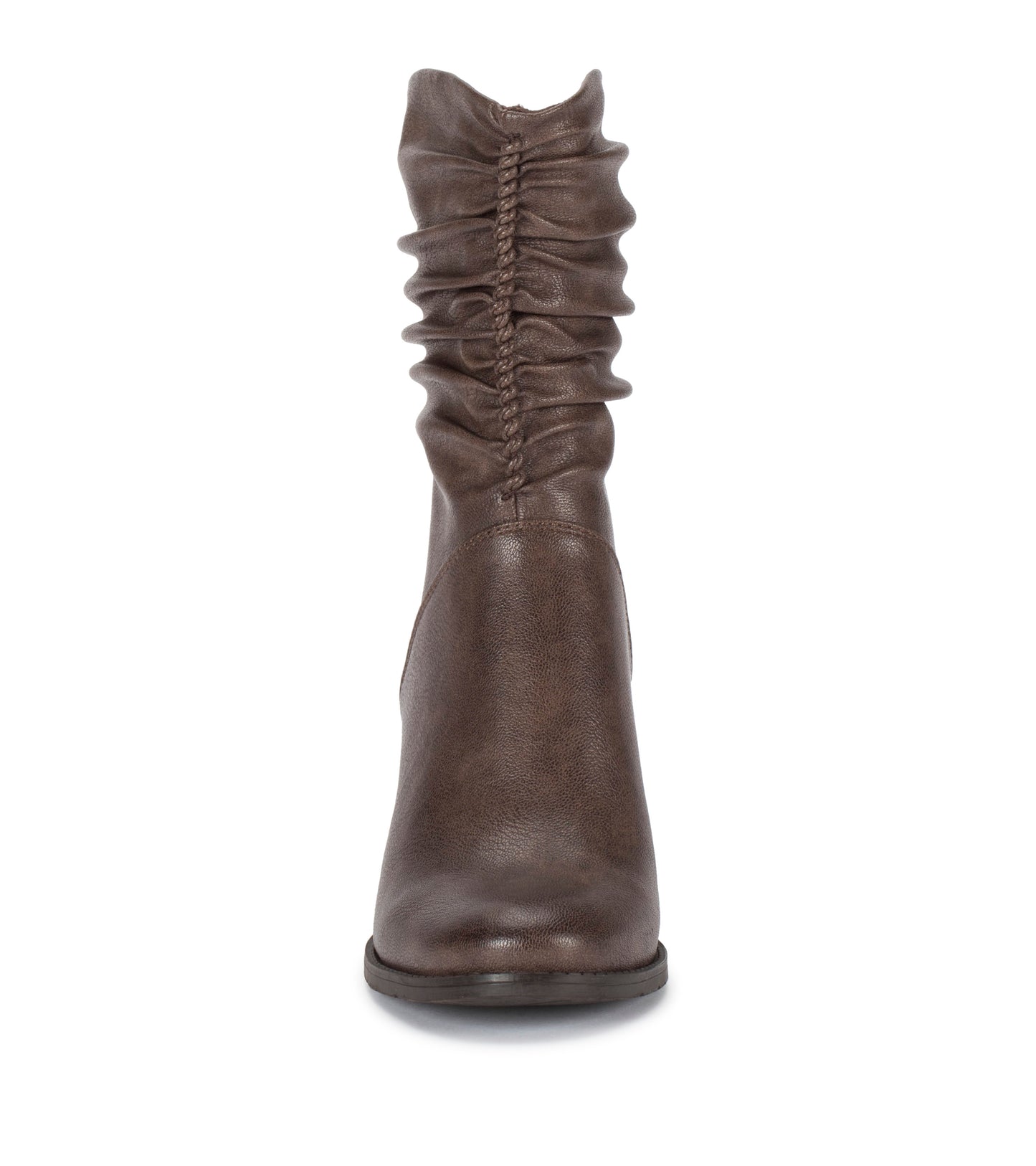Leslie Block Heel Slouch Boot Dark Taupe - Women