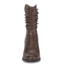 Leslie Block Heel Slouch Boot Dark Taupe - Women