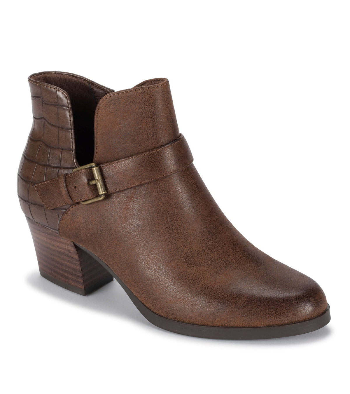 Lexis Block Heel Bootie Brush Brown Croco - Women