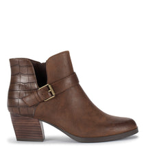 Lexis Block Heel Bootie Brush Brown Croco - Women