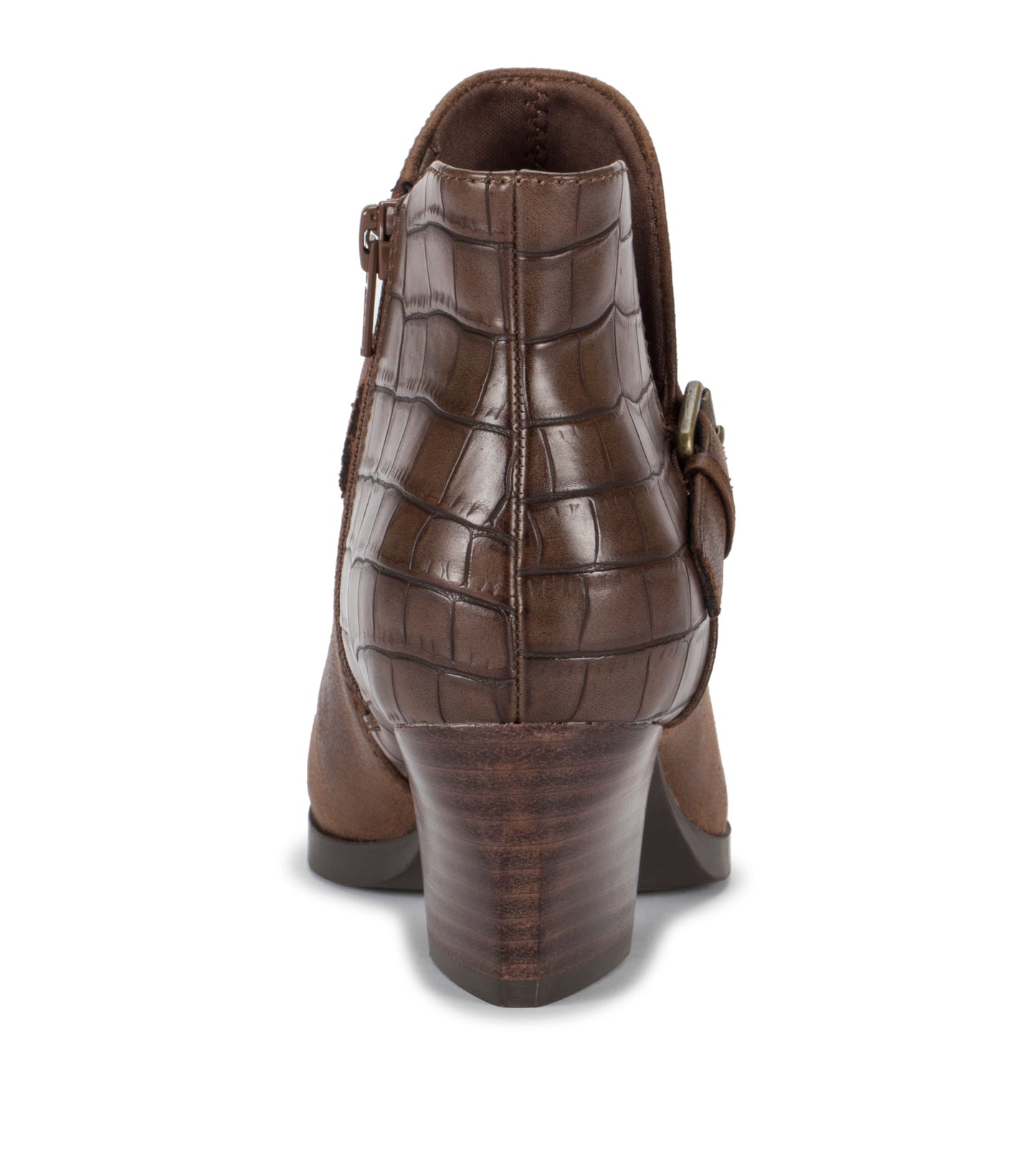 Lexis Block Heel Bootie Brush Brown Croco - Women