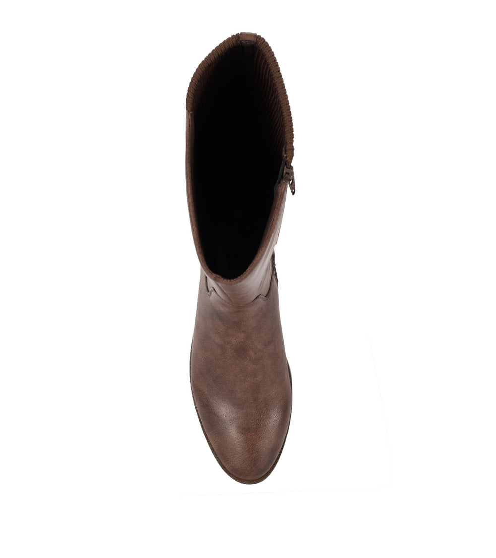 McKayla Wide Calf Tall Boot Dark Brown - Women