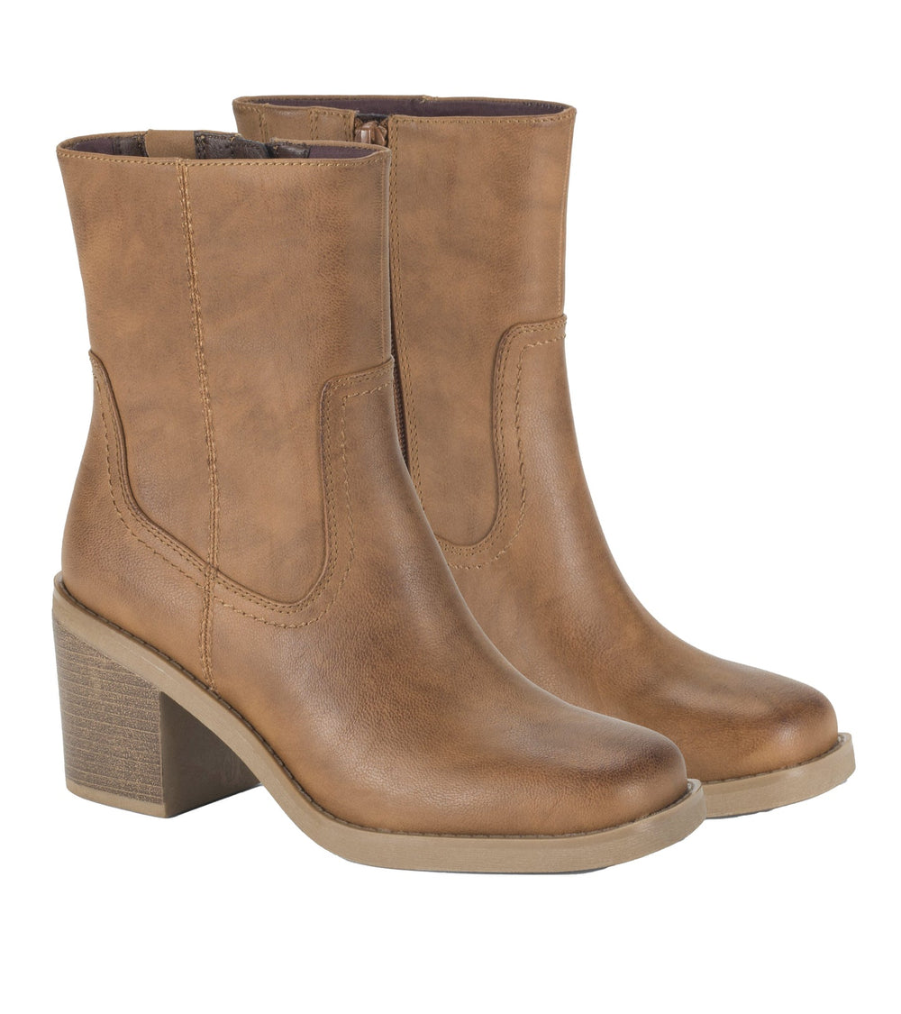 Mckenna Mid Calf Boot Cognac - Women