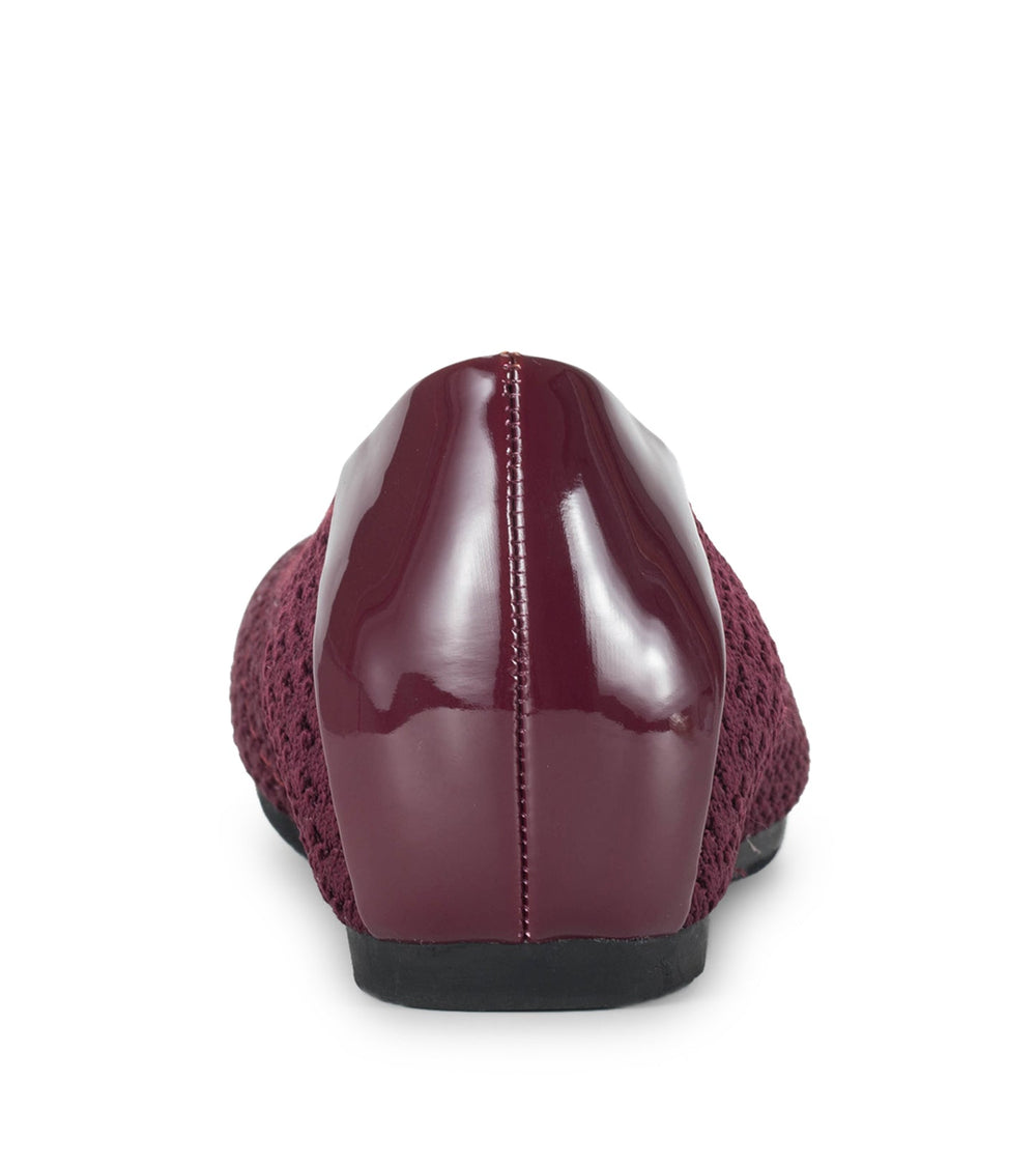 Mia Casual Flat Dark Cherry - Women