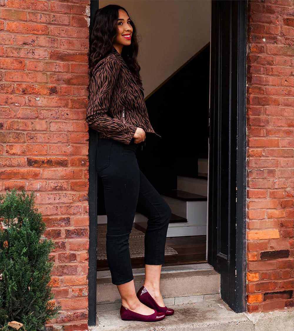 Mia Casual Flat Dark Cherry - Women