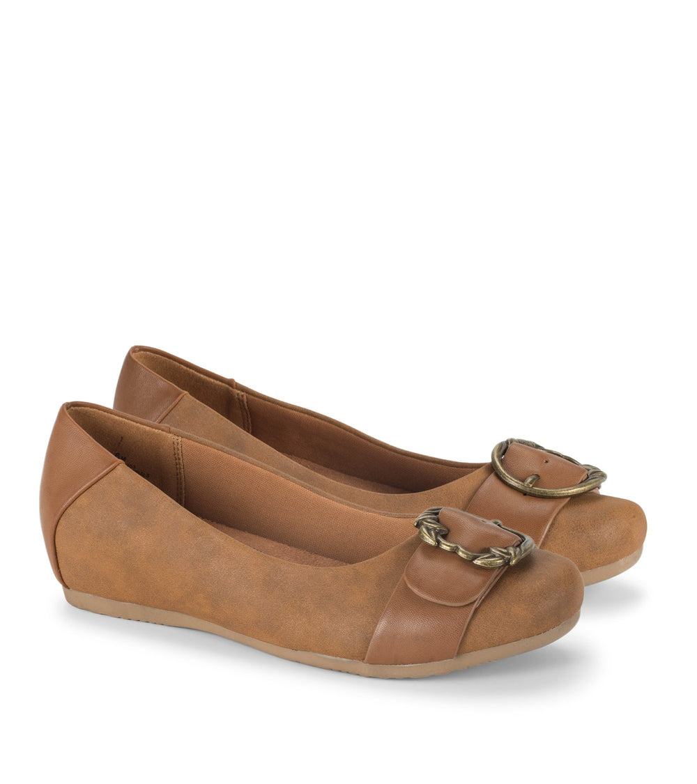 Milady Flat Cognac - Women