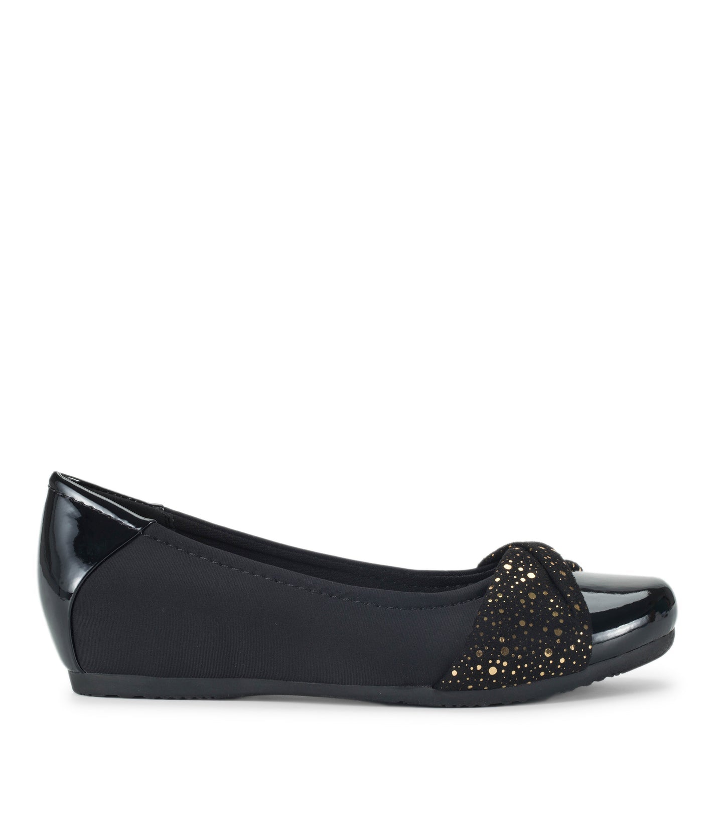 Mitsy Casual Flat Black Patent - Women