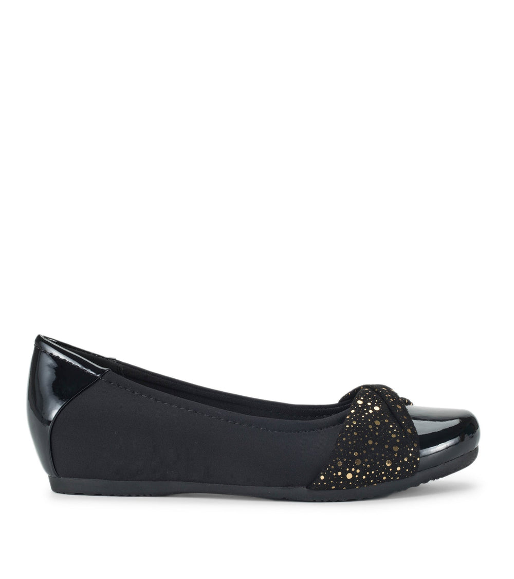 Mitsy Casual Flat Black Patent - Women