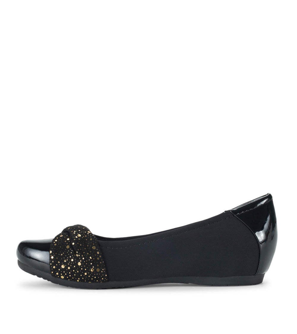 Mitsy Casual Flat Black Patent - Women