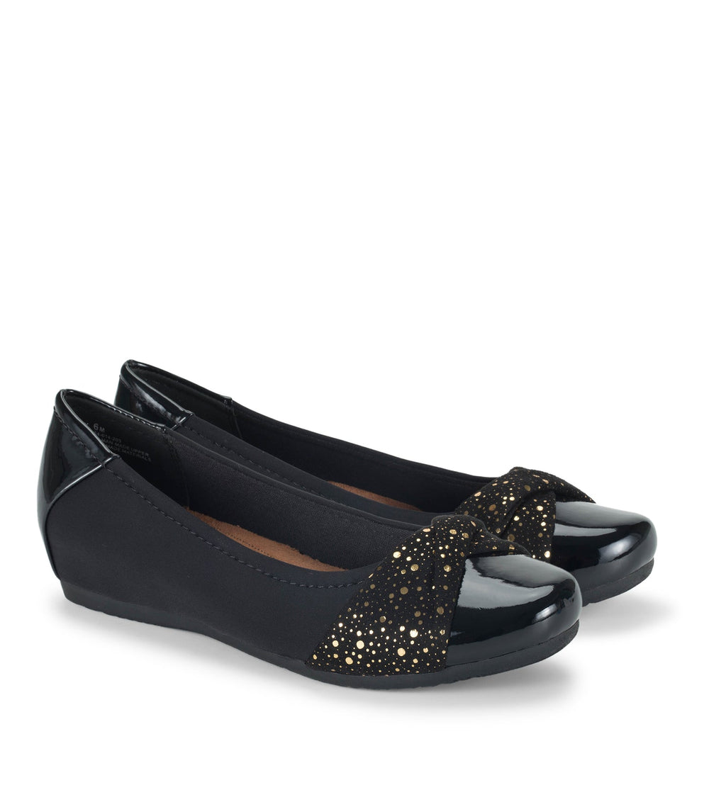 Mitsy Casual Flat Black Patent - Women