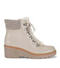 Nasha Lace Up Wedge Bootie Taupe - Women