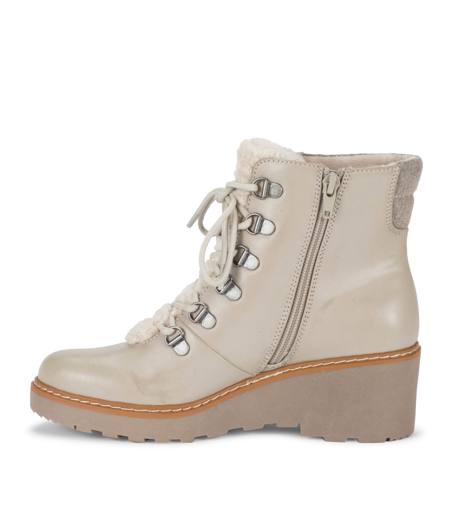 Nasha Lace Up Wedge Bootie Taupe - Women
