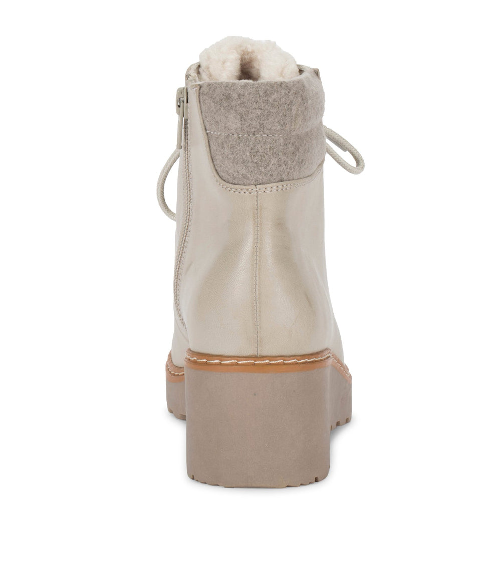 Nasha Lace Up Wedge Bootie Taupe - Women
