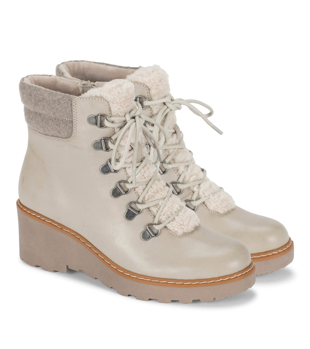 Nasha Lace Up Wedge Bootie Taupe - Women