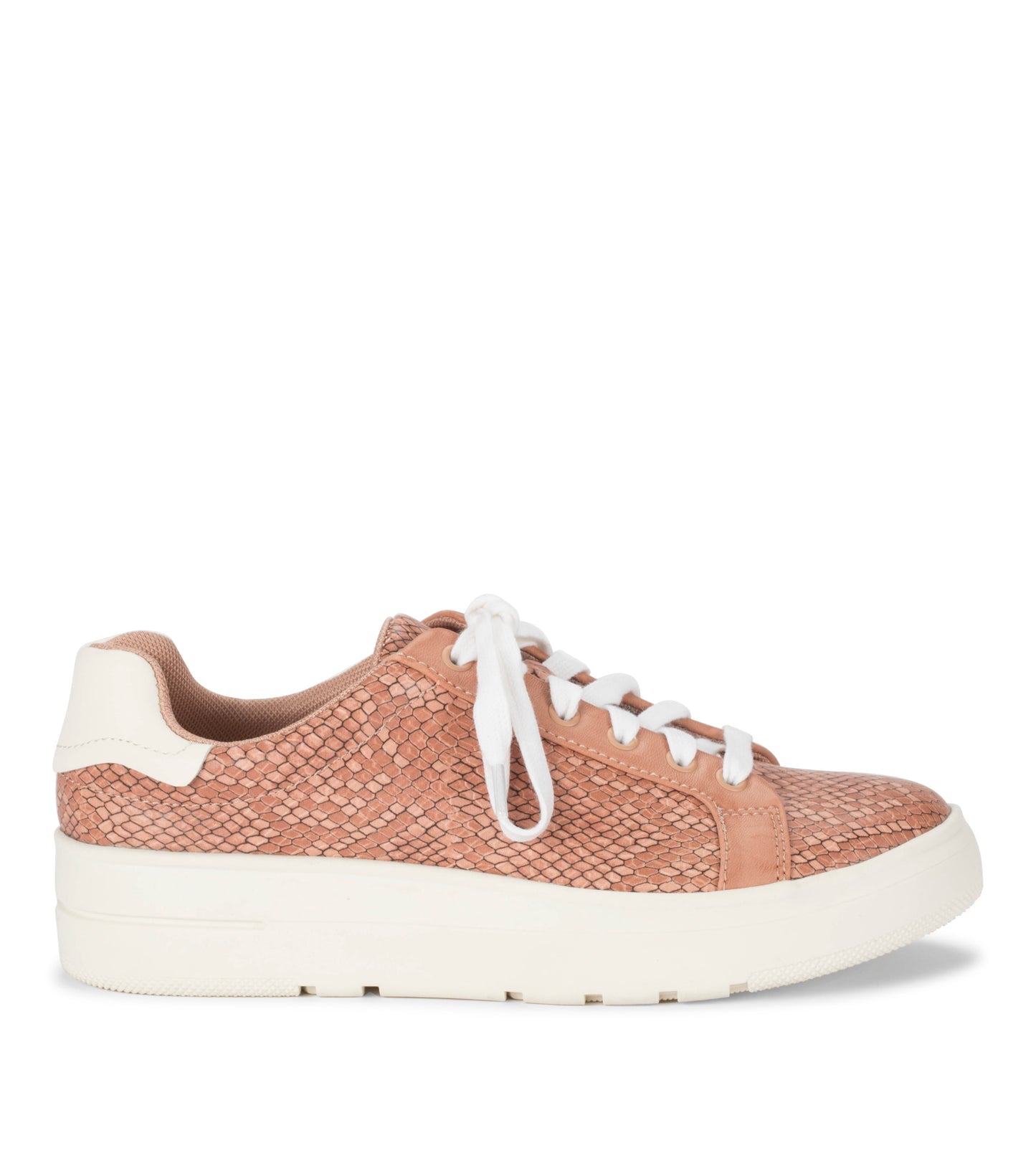 Nishelle Lace Up Sneaker Soft Pink Snake - Women
