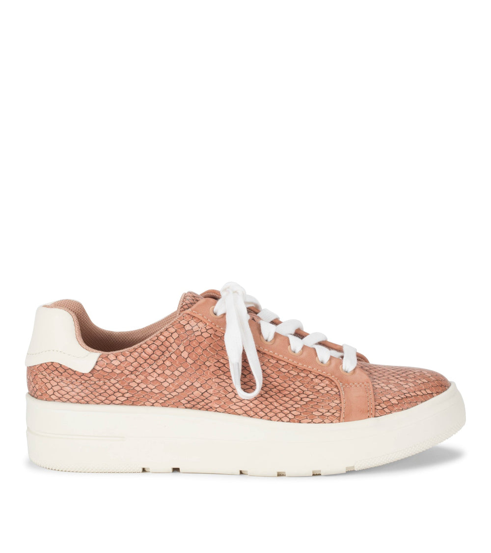 Nishelle Lace Up Sneaker Soft Pink Snake - Women
