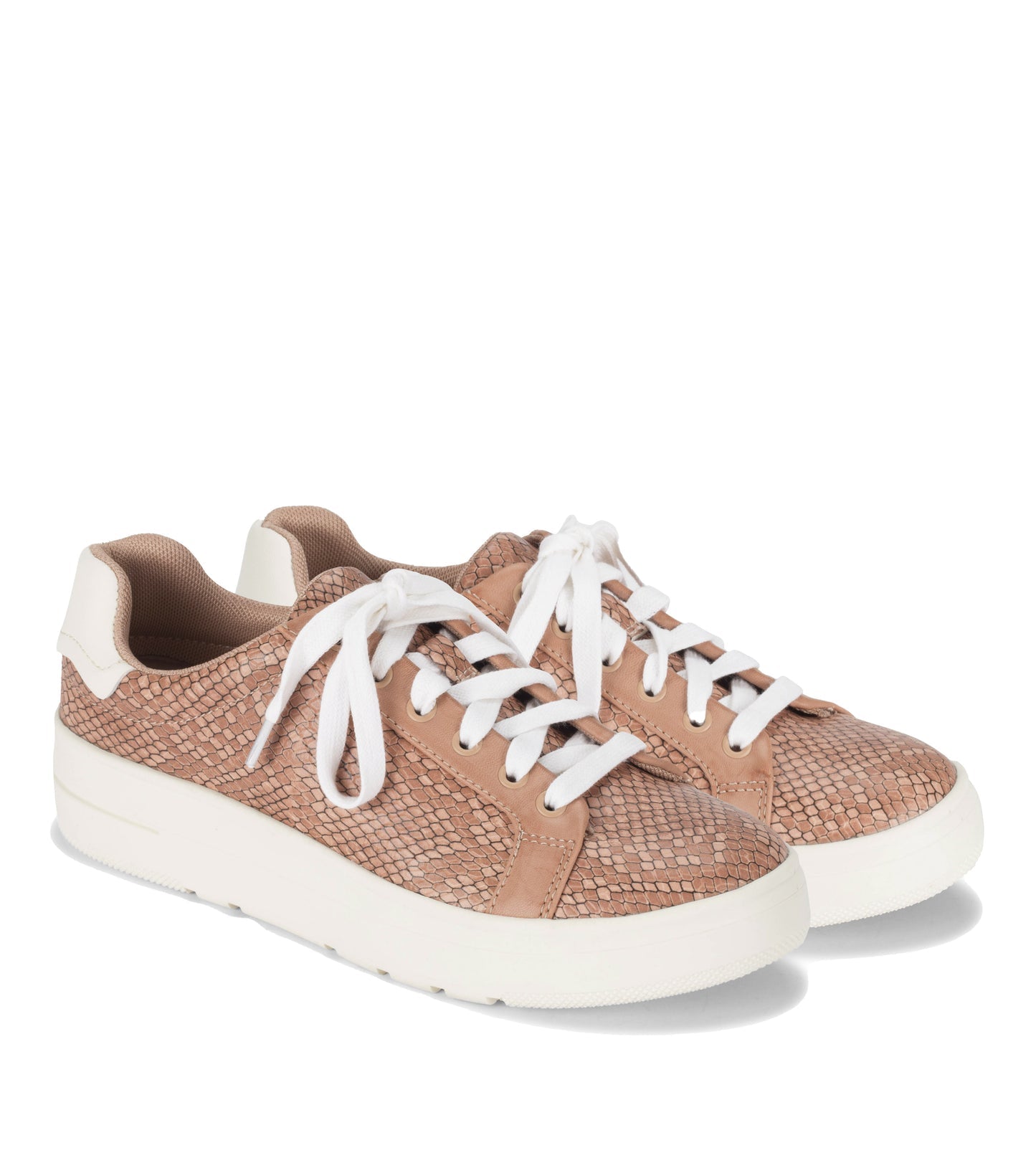 Nishelle Lace Up Sneaker Soft Pink Snake - Women