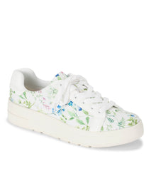 Nishelle Lace Up Sneaker White/Multi Flower Canvas - Women