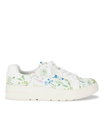 Nishelle Lace Up Sneaker White/Multi Flower Canvas - Women