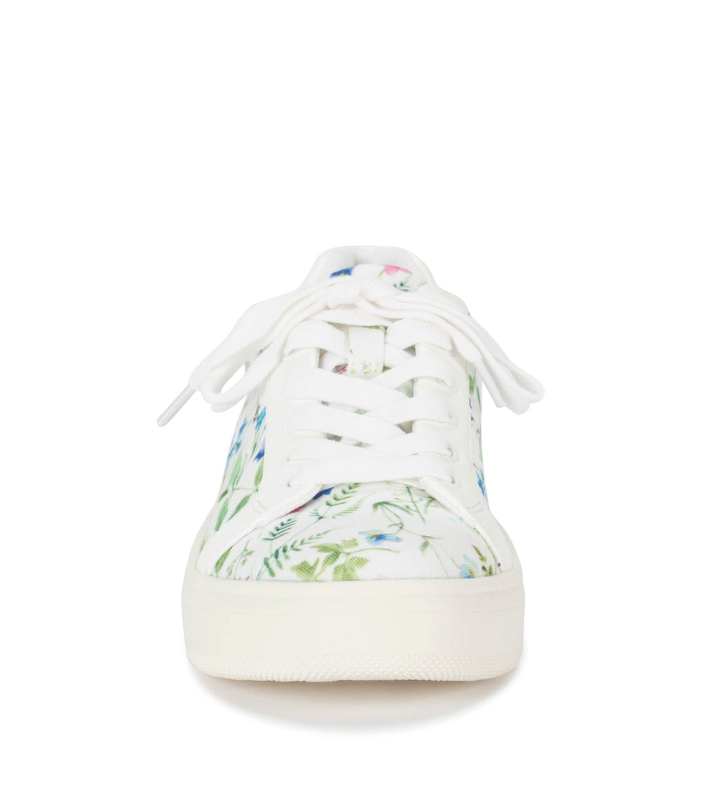 Nishelle Lace Up Sneaker White/Multi Flower Canvas - Women