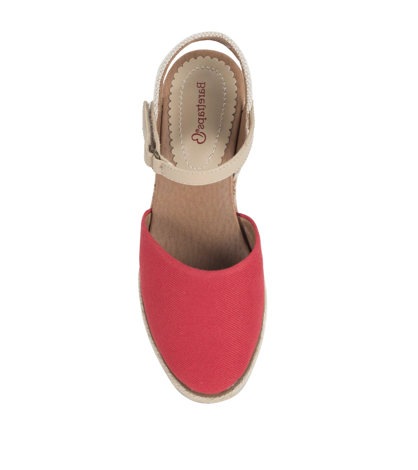 Ocean Closed Toe Wedge Sandal Red - Women