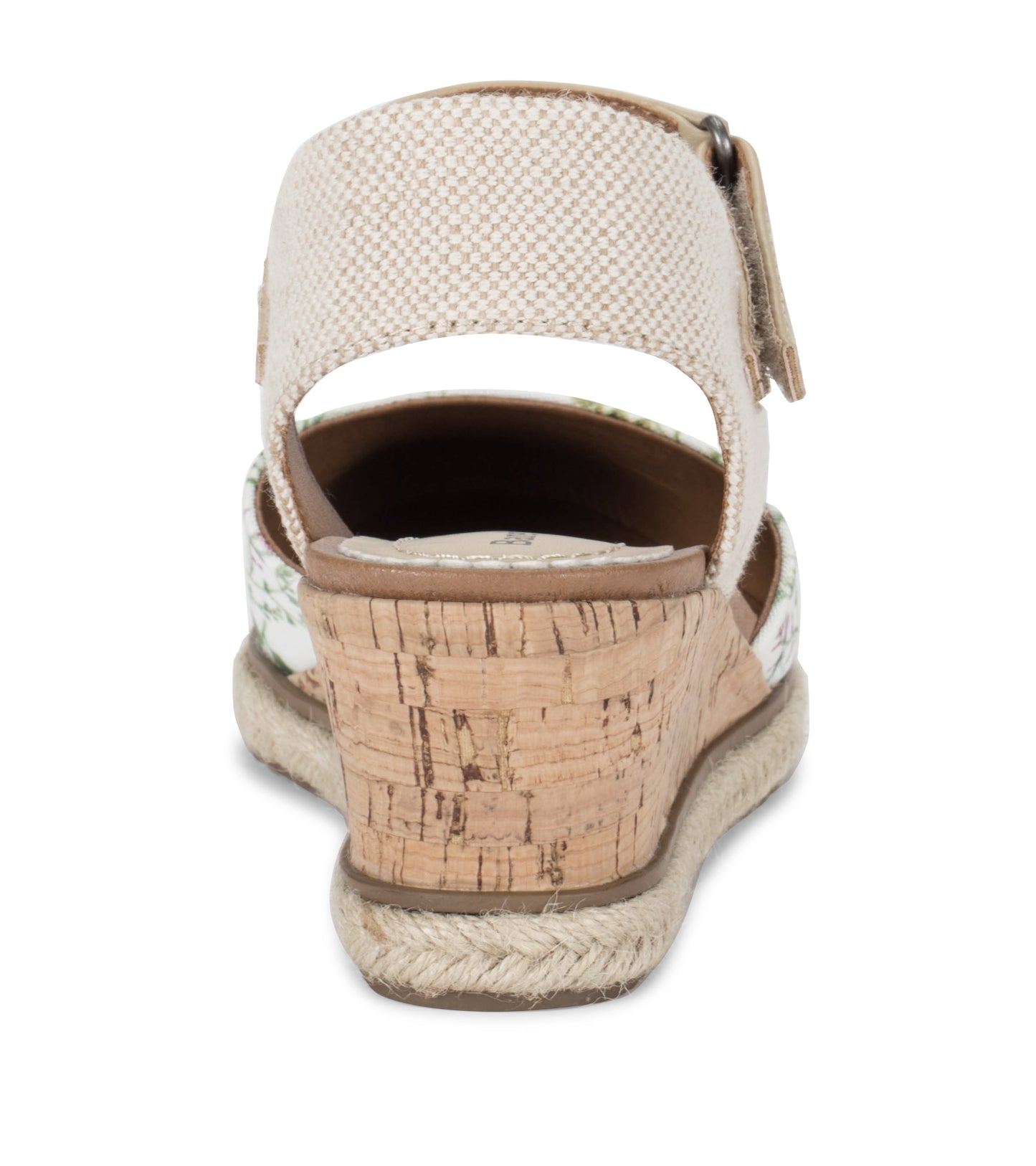 Ocean Closed Toe Wedge Sandal White Multi Flower Canvas - Women