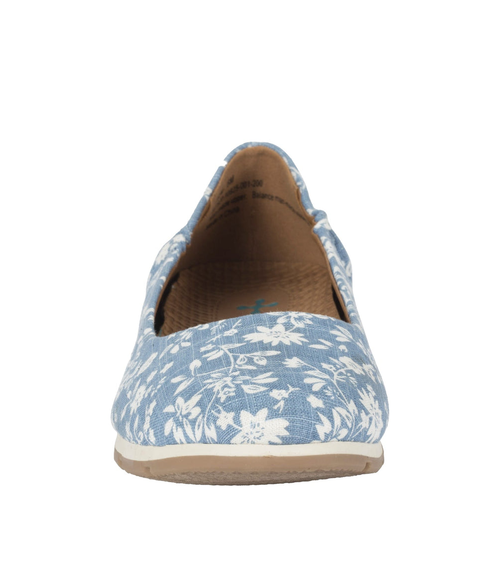 Prim Slip On Blue/White Flower Canvas - Women