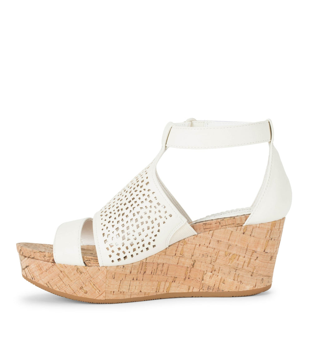 Raisie Wedge Sandal Cream - Women