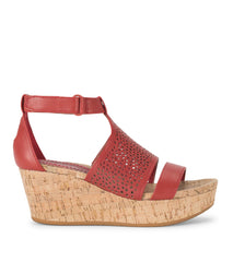 Raisie Wedge Sandal Red - Women