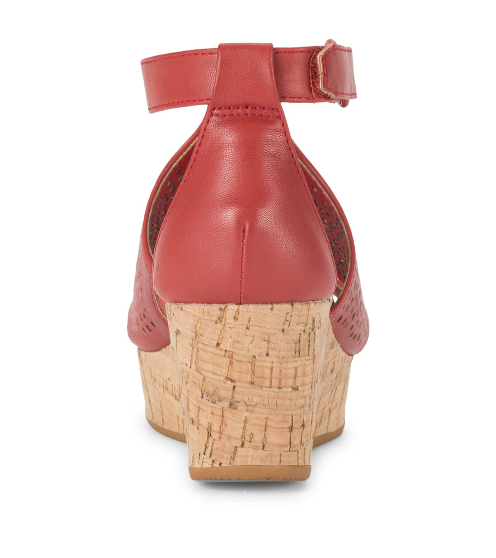 Raisie Wedge Sandal Red - Women