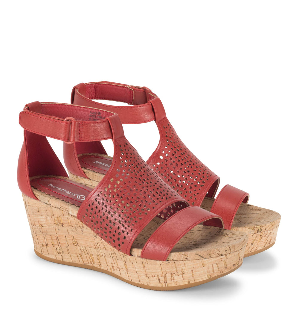 Raisie Wedge Sandal Red - Women